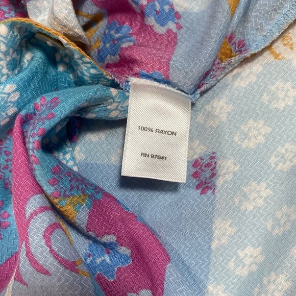 J Jill Womens XL Sleeveless Patchwork Print Rayon Tunic - Picture 6 of 7